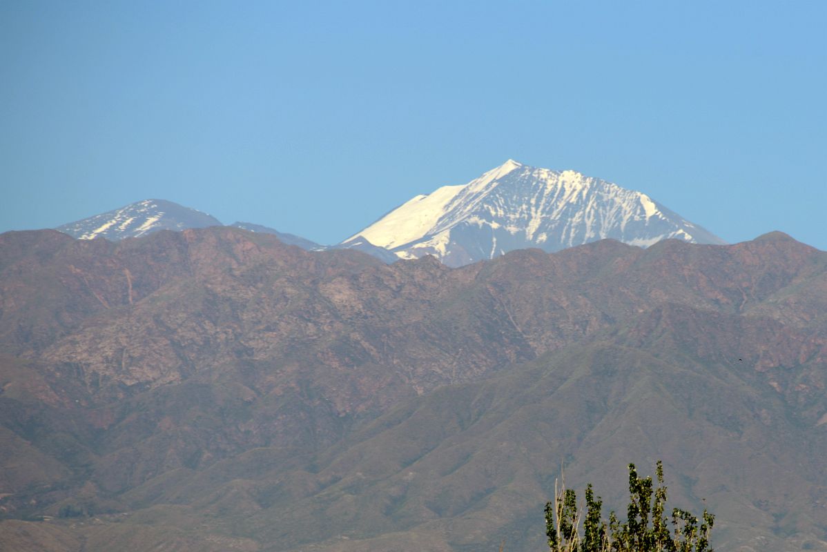 03-1 Cerro Plata Pokes Up Above The Hills On The Way From Mendoza To Lujan de Cuyo